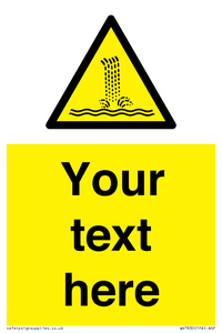 Custom warning artificial waterfall